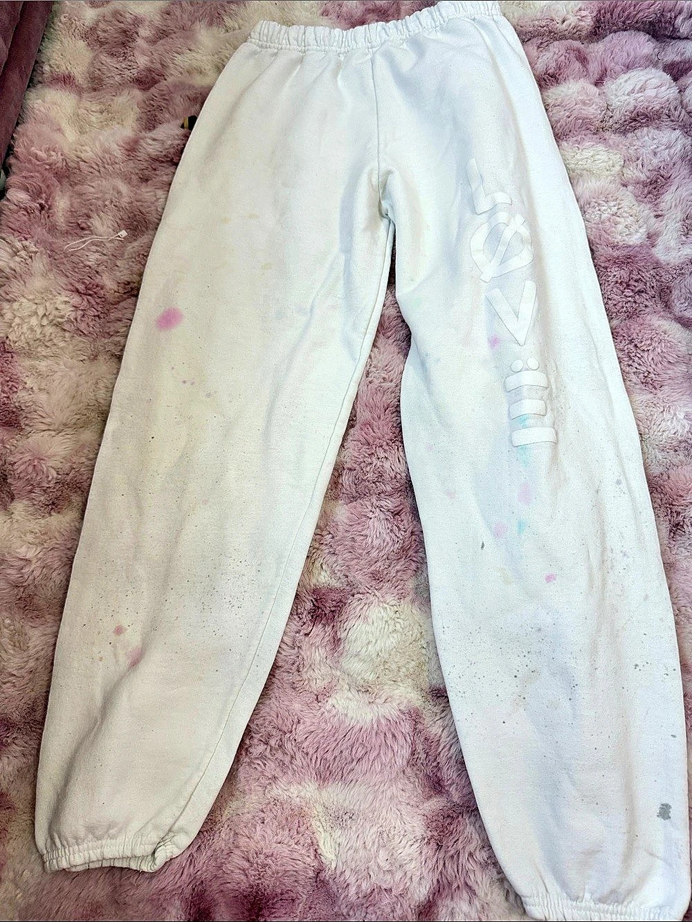 Aaron Carters personally owned White Jogger Sweatpants